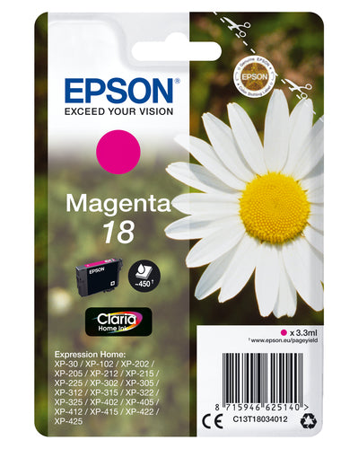 Epson Daisy Singlepack Magenta 18 Claria Home Ink Epson Daisy Singlepack Magenta 18 Claria Home Ink